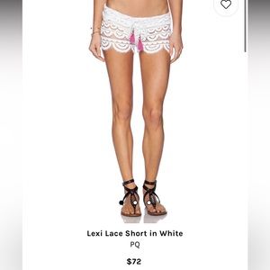 PilyQ (PQ SWIM) Lace Shorts. Perfect for a bride. Never worn.